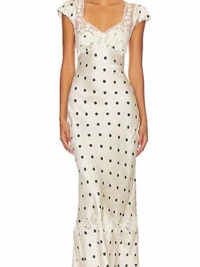 Free People- Butterfly Babe Midi Dress in Tea Combo